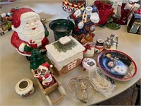 christmas, plates, houses, cottage with lid, sleih