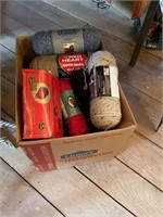 box of yarn and ribbon