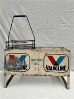 Valvoline oil bottle rack & 1 basket