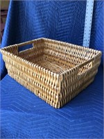 Large Wicker Gathering Basket Rectangular