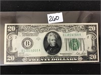 1928-B Choice One $20 Federal Reserve Note