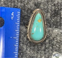 Native American Turquoise Ring Size 7.5