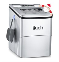 Portable Ice Maker, 26lb/Day, Self-Cleaning, SS