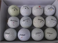 F1)(12) Used Golf Balls, Titleist, Taylor Made and