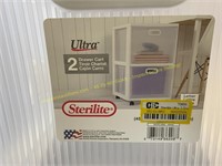Sterilite ultra2 drawer cart (missing a wheel)