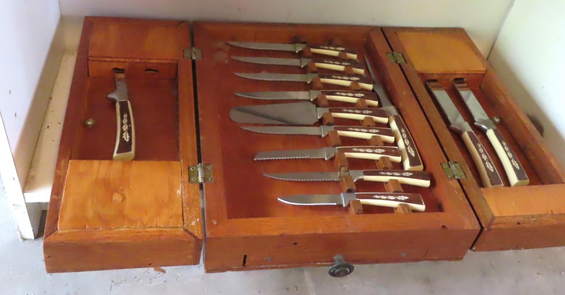Shefield (England) Knife Set and Carry Case