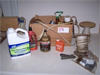 floor glue remover ,2 rolls  wire,oil,cleaning