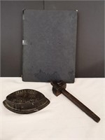 Sad iron, Churchill book, vintage Carpenter tool