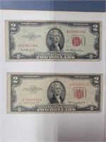 1953 US $2 Red Seal Notes