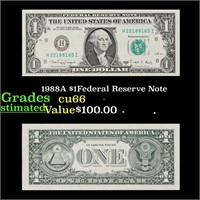 1988A $1Federal Reserve Note Grades Gem+ CU