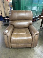 Brown Leather Texture Electric Recliner