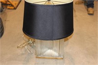 Glass Table Lamp c.w Two Shades, estate