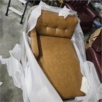 new  ASHCROFT laf CHAISE GEN LEATHER LGHT BRWN