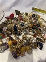 LARGE SELECTION VINTAGE CLIP ON EARRINGS AND MORE