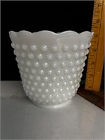 VINTAGE Hobnail Milk Glass Vase