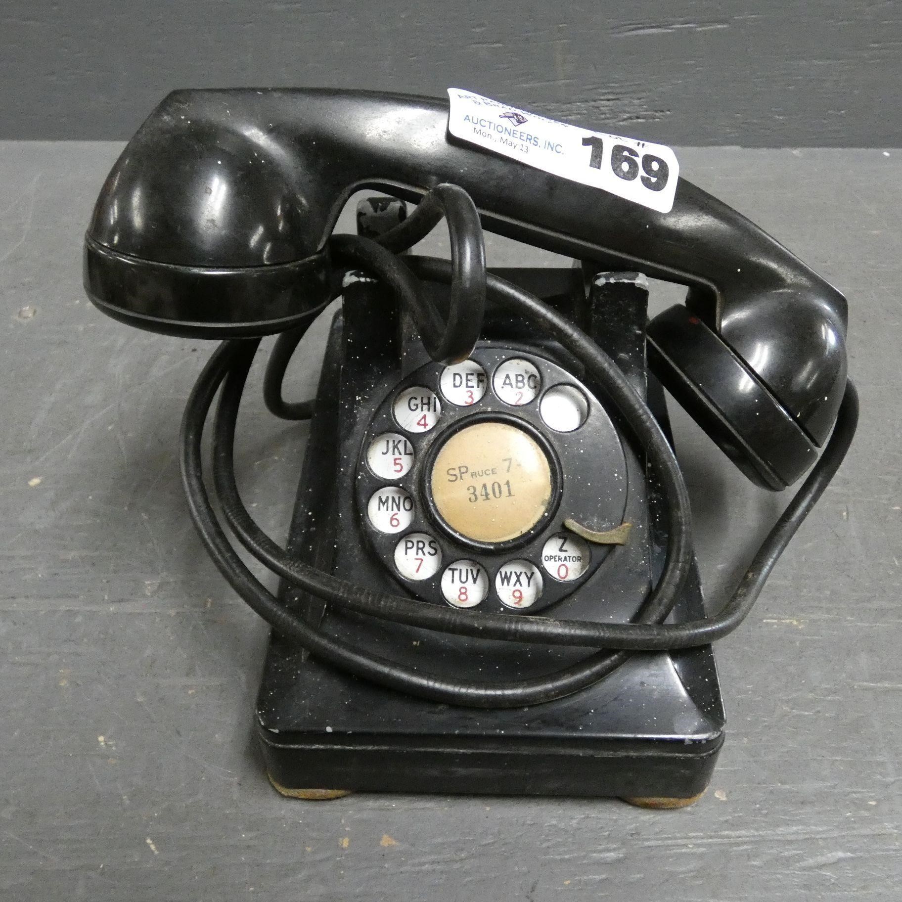 Black Bell System Rotary Dial Phone