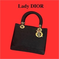 Lady Dior Small Black Cannage Handbag
