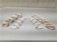 Ceramic Duck & Swan Napkin Rings & Knife Rests