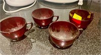 ruby red teacups