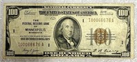 $100 Brown Seal 1929 Bank Note
