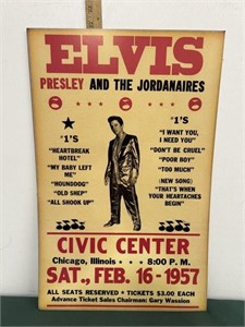 1957 Elvis and the Jordanaires Concert Poster