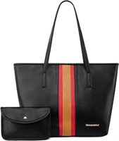 Montana West Stripe Black Women's Shoulder Bag