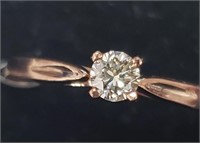 $1400 10K 1.32g Natural Diamond (0.2ct) Ring