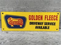 GOLDEN FLEECE Drive Way Service Available Enamel
