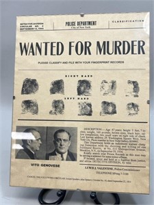 Wanted For Murder Police Department 1944 City Of