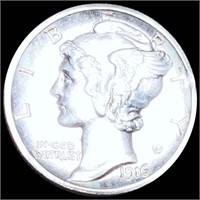 1916-S Mercury Silver Dime UNCIRCULATED