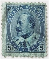 Canada 1903 Edward VII 5 Cents Stamp #91