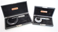 (2) STARRETT Micrometers in Cases (1" & 2")