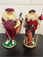 Lot of 2 vintage golfing Santa’s
