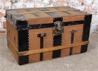 A Child's Canvas Covered Steamer Trunk, Vg+ cond m
