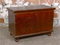 A 19th C. Child's Grain Painted Blanket Chest, dov