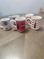 (5) Miscellaneous Coke Coffee Cups