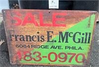SALE Francis E. McGill Metal Sign