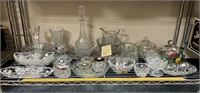 Large Glassware Lot with Some Crystal