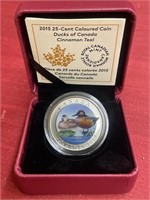 RCM 2015 25-cent Coloured Coin Ducks of Canada -
