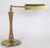 Vintage Brass/Rope Desk Lamp w/Articulating Arm