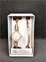 Time And Tru Watch & Bracelet Set