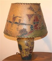 Antique Hand-decorated Lion Head & Dutch Lamp
