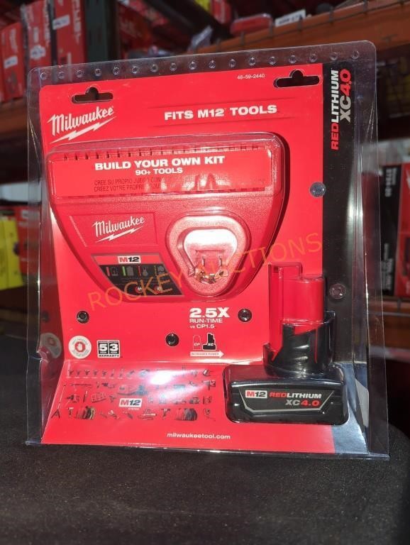 Milwaukee M12 4Ah Battery/Charger Combo