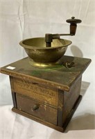 Antique 1890s coffee mill grinder, S&B number 4