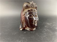 Head of a Hindu deity made from cast Lucite