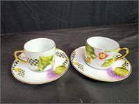 Mackenzie Childs Thistle and Bee teacups with