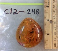 C12-248 loose amber stone ! 3/4" x 2" X 1/2"thick