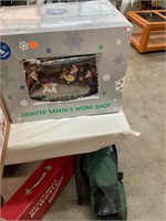 Lighted Santas Workshop Collectible