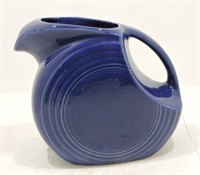 Vintage Fiesta disk water pitcher, cobalt
