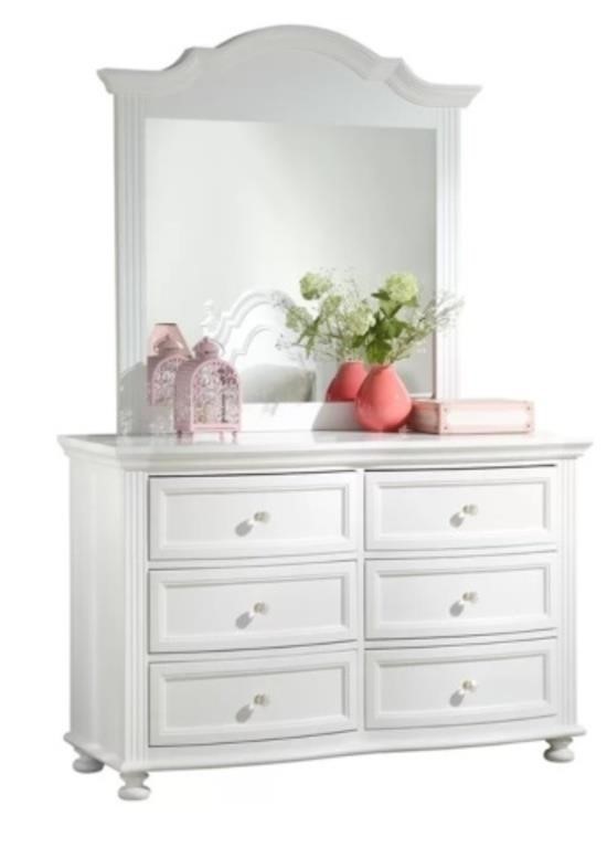Caramia - 6 Drawer Dresser W/Mirror (In 2 Boxes)